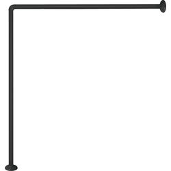 MSV Asta doccia in alluminio nera 80x80x80 cm 3 pezzi