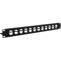 Exsys Patch panel D-type 12 port, 19 rack, with cable management bracket
