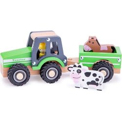 New Classic Toys Tractor with trailer green