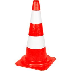 Peka Traffic cone PVC red and white 54cm