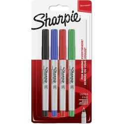 Sharpie Fine Tip Permanent Markers, Round Tip, Set of 4