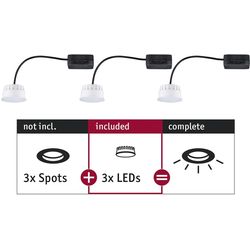 Paulmann Faretto LED Modulo Choose Coin Set da 3