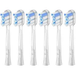 Laifen Super Clean Transparent Toothbrush Heads, 6 Pieces