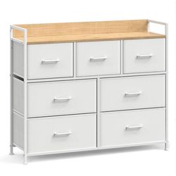 Songmics Chest of drawers with 7 drawers 98 x 85 cm, White