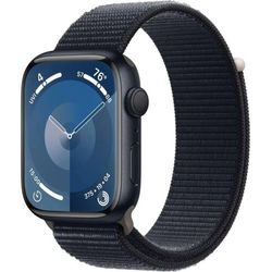 Apple Watch Series 9, GPS, 45mm, Alu, mitternachtsfarbenes Armband Mitternacht