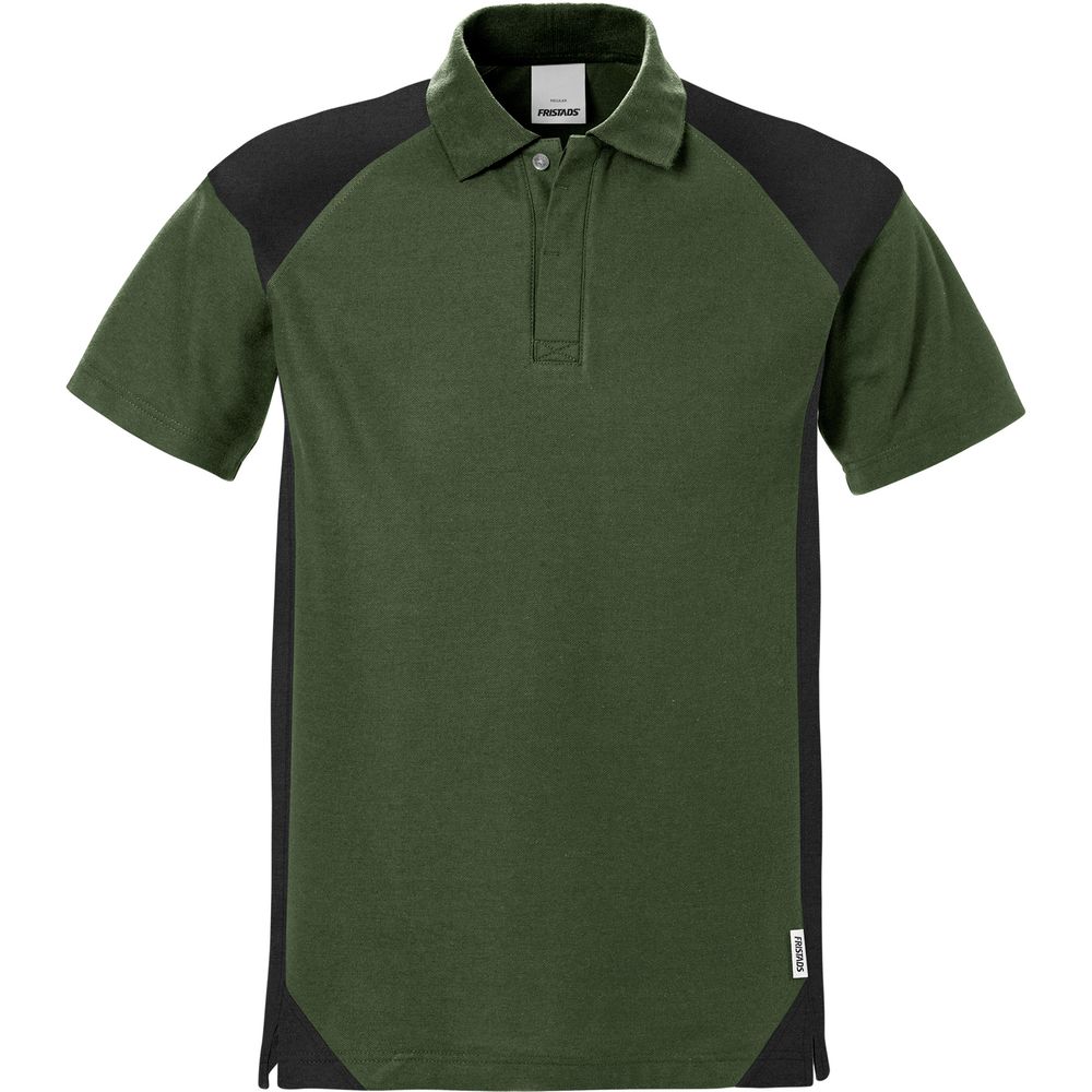 Fristads Polo shirt 7047 PHV army green-black, size. S. Bild 1