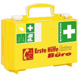 SÖHNGEN Kit di pronto soccorso extra + UFFICIO SN-CD, DIN 13157, Giallo