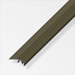 Alfer Parquet door end profile 1 m aluminum bronze, shrunk a=32 mm, w=12.5 mm