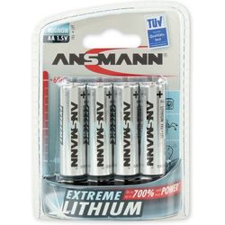 Ansmann 4 batterie al litio mignon, LR6 AA 1,5V