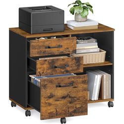 Songmics Filing cabinet on wheels 80 x 40 x 66 cm