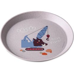 Koziol Children's plate CONNECT TRUCKS purple grey 400 ml