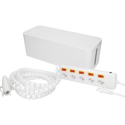 Max Hauri Kabelbox mit Multi-Switch Steckerleiste 5x T13 Weiss
