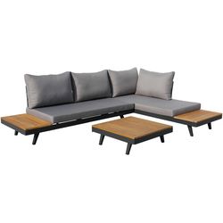 Acamp Set da lounge Naxos, 3 pezzi, colore teak