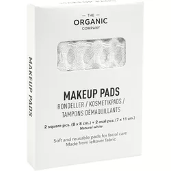 The Organic Company Big Waffle 4-Piece Set Makeup Pads 8x8cm natural white