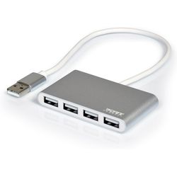 Port Hub USB 4-s USB 2.0 900120 Grigio/Bianco