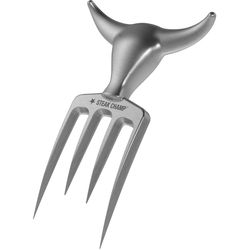 SteakChamp Bull Fork silver meat fork