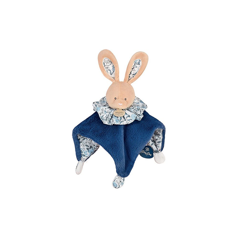 Doudou et Compagnie Bunny cuddle cloth blue (25cm) - buy at