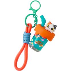 I-total Keychain Bubble Tea XL3077 Orange Cat