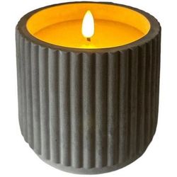 Dameco Candela LED in vaso di cemento, 10 cm x 9,5 cm