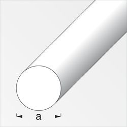 Alfer Round rod solid 1m brass a=6 mm