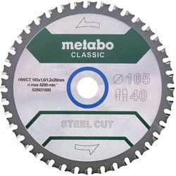 Metabo Lama da taglio in acciaio/pannello sandwich - classica, 165x20 Z40 FZ/FA 4° /B