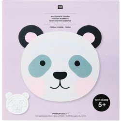 Rico Design Paint by Numbers 12-piece, Panda