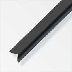 Alfer Angle profile PVC 2.5m Black, glossy, self-adhesive a=20 mm, b=20 mm c=1.5 mm