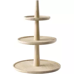 Aps Valo Etagère 3 livelli, D30cm H42cm, legno di quercia