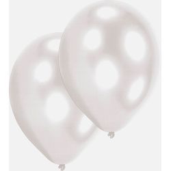 Amscan 10 balloons white 27.5cm in bag