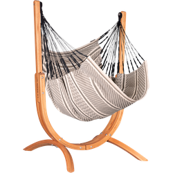 La Siesta Poltrona sospesa Udine zebra struttura in eucalipto massiccio 105x92x165 cm