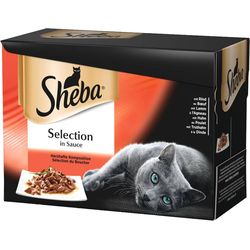 Sheba sélection de nourriture humide en sauce copieuse composition12x85g