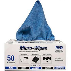 Haushaltsware Panno in microfibra, scatola da 50 pezzi, blu