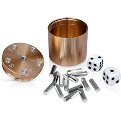 BestSaller SUPER SIX &quot;Travel&quot; Aluminum, Gold, Premium, 5+Ø5cm, Travel Game