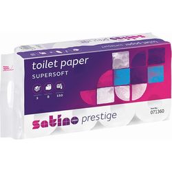 Satino Prestige Toilet Paper 600935 150 Coupons, 8 Rolls