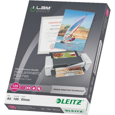 Leitz Laminating film Premium A5, 125 µm, 100 pieces, glossy Bild 4