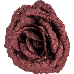 Cosy & Trendy Pince à rose glitter, bordeaux, 18cm