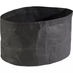 Aps Brottasche Paperbag oval 30x20cm H18cm, schwarz