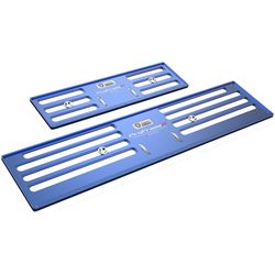 GREY SHEEP. License Plate Holder Set ProFrame 2, Vehicle Long, Deep Sea Blue