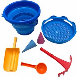 Schildkröt Sand Toys folding bucket set blue
