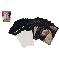 Noname Scratch pictures horses 6 horse cards, 10 blank cards including 1 pen