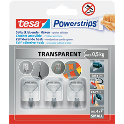 TESA Adhesive hooks with removable wire hooks Powerstrips S 0.5 kg