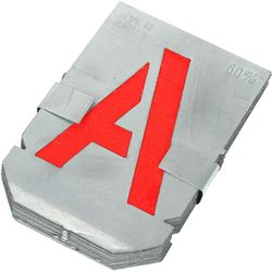 Walkron Zinc template letter 60mm 1590