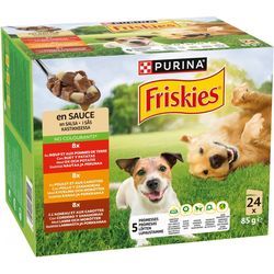Purina Friskies Wet food for adults with beef, chicken, and lamb 12 x 85 g