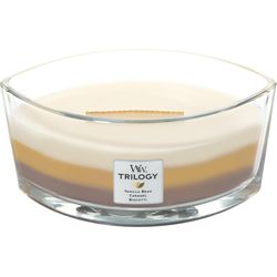 Woodwick Candela profumata Trilogia Ellipse Café Dolci