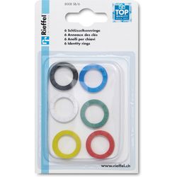 Rieffel switzerland Key identification rings 8008 SB/6 assorted. 6 pieces