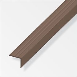 Alfer Stair profile PVC 1m brown, loose a=25 mm, b=21 mm