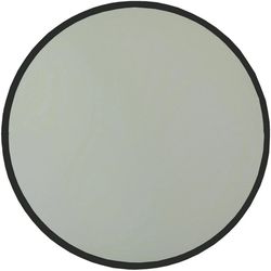 Woody Fashion Mirror Round Mirror Black A711 60 x 60 cm, Black