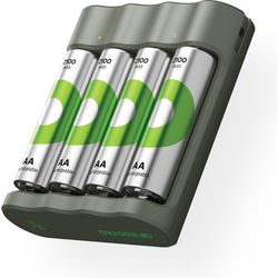 GP Batteries Caricatore USB GP B421, incl. 4 x ReCyko AA 2100 mAh