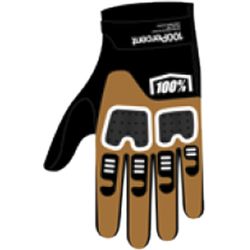 100percent Guanti LANGDALE neri/tan L