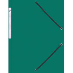 Büroline Rubber band folder A4 614493 green, plastic